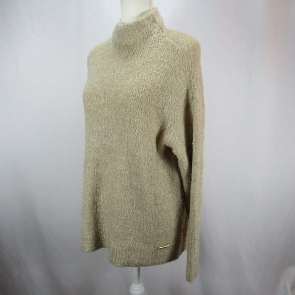 Michael Kors Sweaters - Michael Kors Oatmeal High Neck Pull On Sweater NWT
